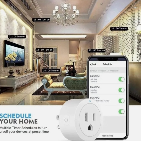 New Mesh Smart Plug 4 Pack Works With Alexa Only (Alexa Echo) YX-WS01
White - Picture 2 of 4